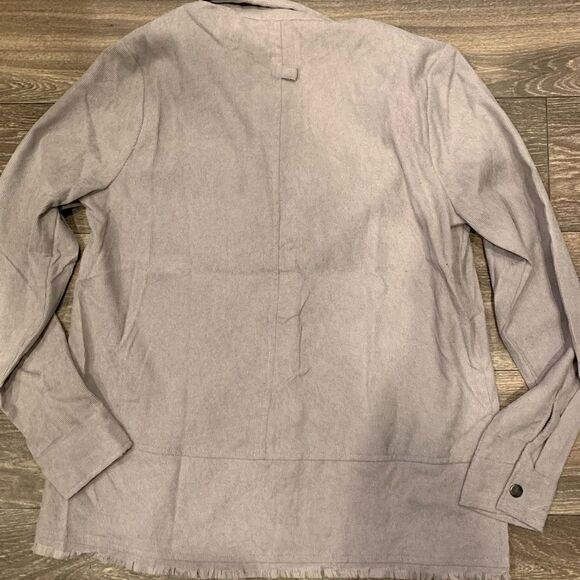 Doe + Rae Anthropologie NWT lightweight shacket. Size: S. Factory distressed - Picture 3 of 7